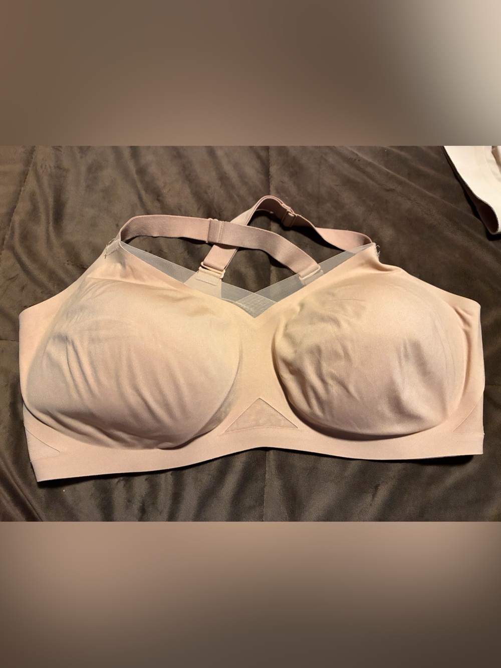 Honeylove Light Nude Wireless Comfort Bra, size 40DD, smooth and comfortable
